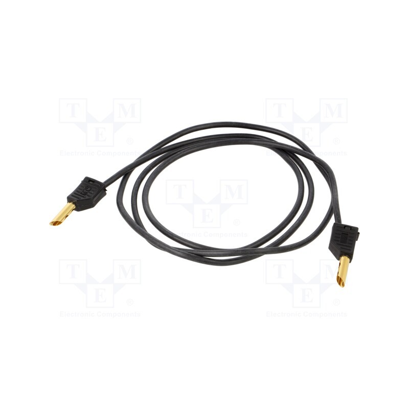 1 pcs x STu00c4UBLI - 28.0056-10021 - Test lead, 60VDC, 30VAC, 19A, banana plug 4mm,both sides, Len: 1m