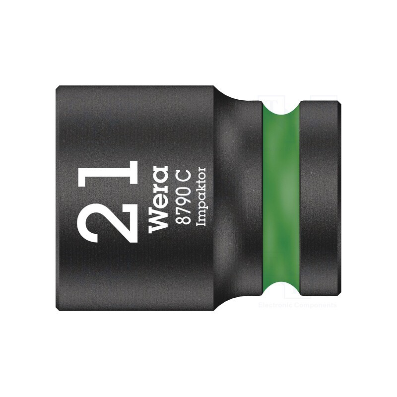 1 pcs x WERA - 5004578001 - Socket, 6-angles,socket spanner,impact, HEX 21mm, 1/2', 38mm