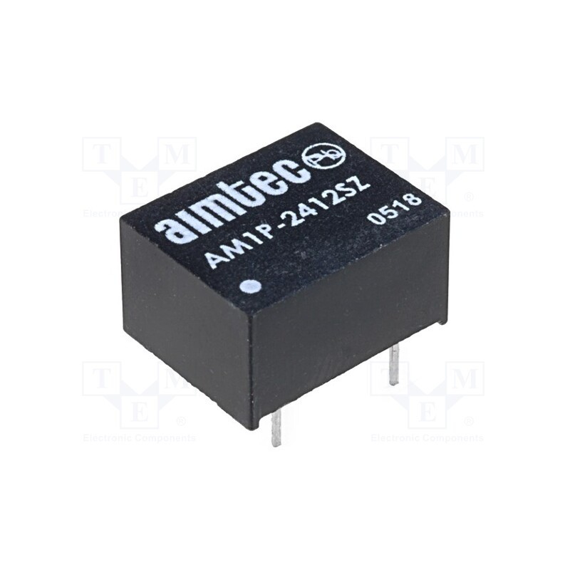1 pcs x AIMTEC - AM1P-2412SZ - Converter: DC/DC, 1W, Uin: 21.6÷26.4V, Uout: 12VDC, Iout: 83mA, DIP8