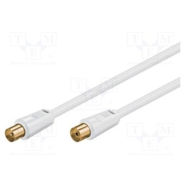 1 pcs x Goobay - 67285 - Cable, 75Ω, 5m, coaxial 9.5mm socket,coaxial 9.5mm plug, white