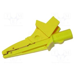 1 pcs x SONEL - WAKROYE20K02 - Crocodile clip, 20A, yellow, max.16mm, 1kV, Type: insulated