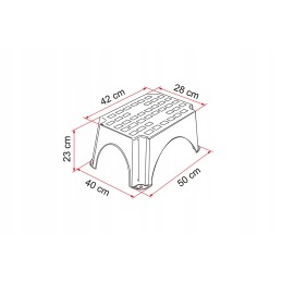 Fiamma entry step, up to 150kg, gray
