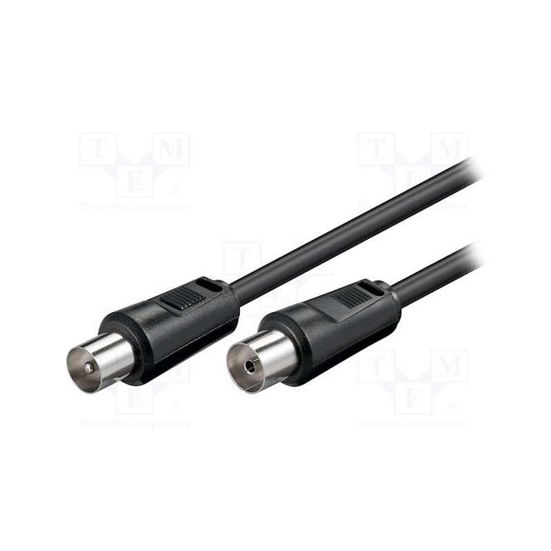 1 pcs x Goobay - 11563 - Cable, 75Ω, 7.5m, coaxial 9.5mm socket,coaxial 9.5mm plug, black