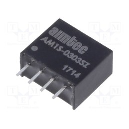 1 pcs x AIMTEC - AM1S-0303SZ - Converter: DC/DC, 1W, Uin: 2.97÷3.63V, Uout: 3.3VDC, Iout: 303mA