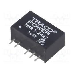1 pcs x TRACO POWER - TMR 1-2422 - Converter: DC/DC, 1W, Uin: 18÷36V, Uout: 12VDC, Uout2: -12VDC, SIP6