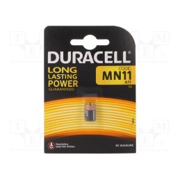 1 pcs x DURACELL - MN11 E11A - Battery: alkaline, 6V, A11, non-rechargeable, Ø10x16.5mm, 1pcs.