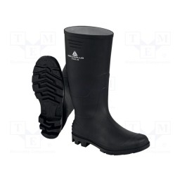 1 set x DELTA PLUS - STONEOBNO43 - Boots, Size: 43, black, PVC, bad weather,slip, high, STONE OB SRA