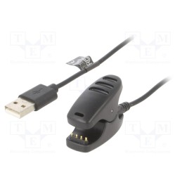 1 pcs x AKYGA - AK-SW-38 - Cable: for smartwatch charging, 1m, black, 1A