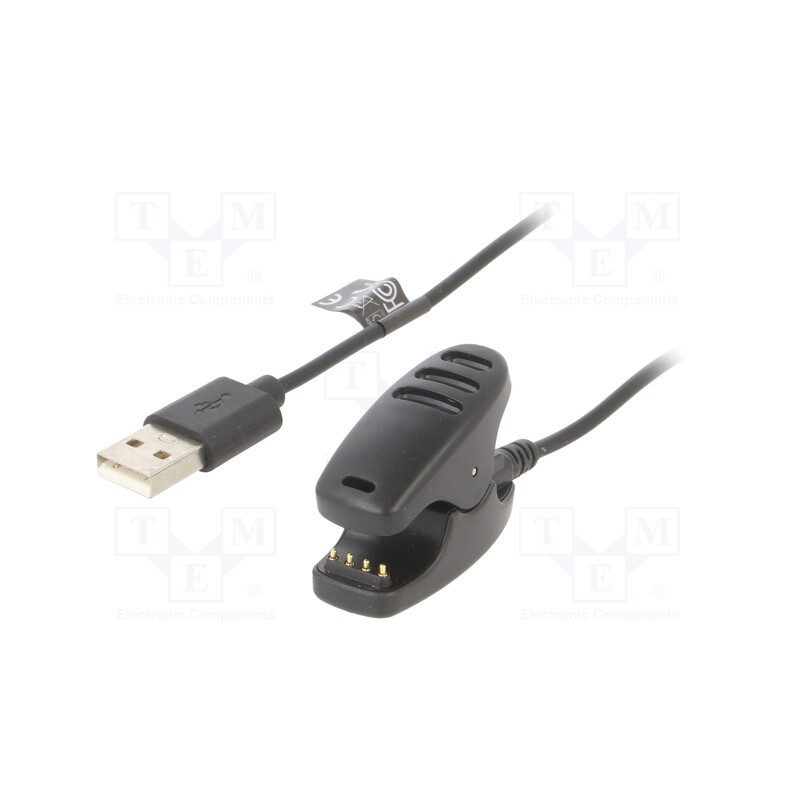 1 pcs x AKYGA - AK-SW-38 - Cable: for smartwatch charging, 1m, black, 1A