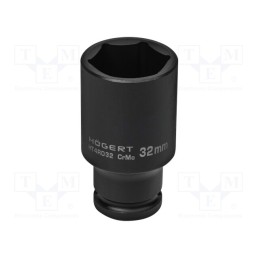 1 pcs x Hu00d6GERT TECHNIK - HT4R032 - Socket, 6-angles,socket spanner,impact, HEX 32mm, 1/2', long