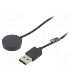 1 pcs x AKYGA - AK-SW-37 - Cable: for smartwatch charging, 1m, black, 1A