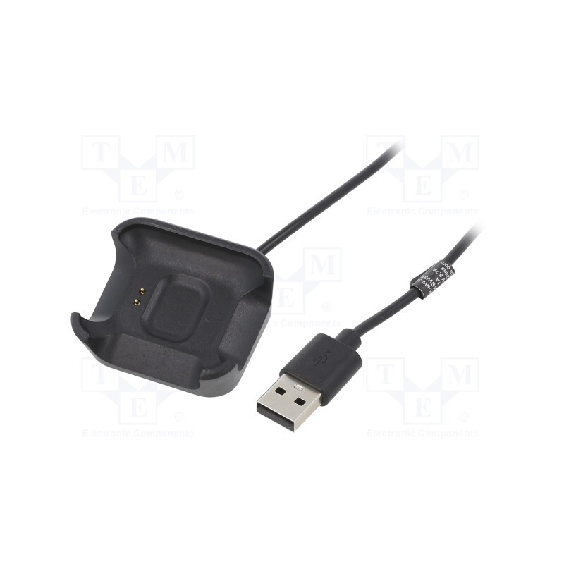 1 pcs x AKYGA - AK-SW-36 - Cable: for smartwatch charging, 1m, black, 1A