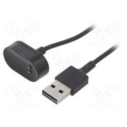 1 pcs x AKYGA - AK-SW-32 - Cable: for smartwatch charging, 1m, black, 1A