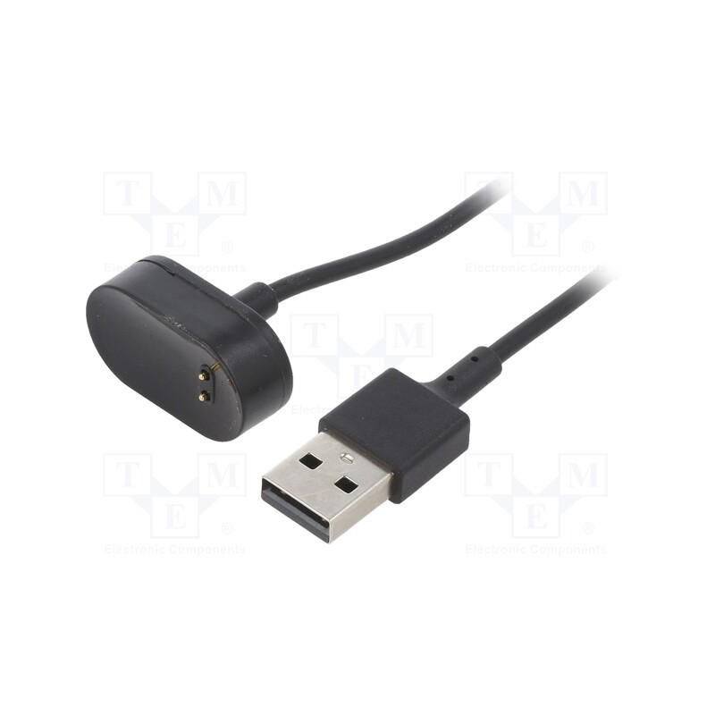 1 pcs x AKYGA - AK-SW-32 - Cable: for smartwatch charging, 1m, black, 1A