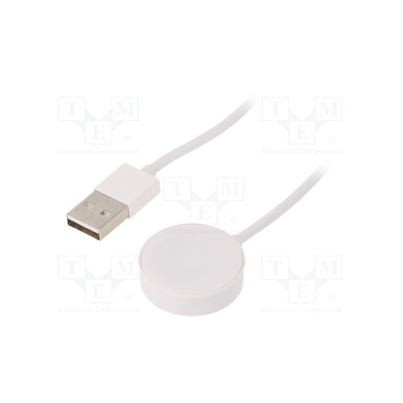 1 pcs x AKYGA - AK-SW-15 - Cable: for smartwatch charging, 1m, white, 1A