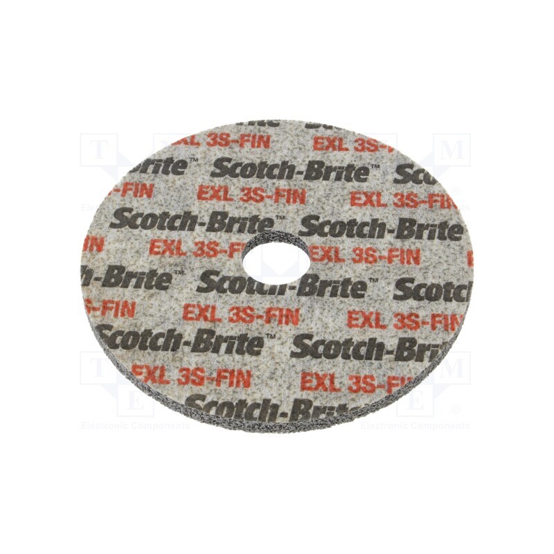 1 pcs x HURAGAN - XL-UW 3S FIN 125X 6X 22MM - Wheel, fleece, Dim: Ø125x6mm, Mount.hole diam: 22mm