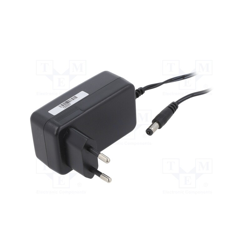 1 pcs x POS - POSC12150A-H - Power supply: switched-mode, plug, 12VDC, 1.5A, 18W, Plug: EU, 85%