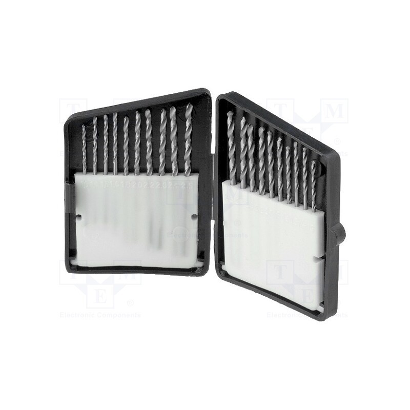 1 set x DONAU ELEKTRONIK - HSS 225 - Drill set, for metal, high speed steel stal szybkotnąca HSS