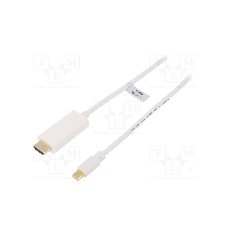 1 pcs x LOGILINK - CV0122 - Cable, DisplayPort 1.2, HDMI plug,mini DisplayPort plug, 1m