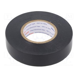 1 rol x HELLERMANNTYTON - 710-10601 HELATAPE FLEX 1000+ - Tape: electrical insulating, W: 19mm, L: 20m, Thk: 0.18mm, black