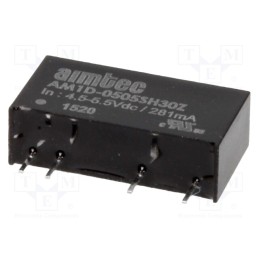 1 pcs x AIMTEC - AM1D-0505SH30Z - Converter: DC/DC, 1W, Uin: 4.5÷5.5V, Uout: 5VDC, Iout: 200mA, SIP7