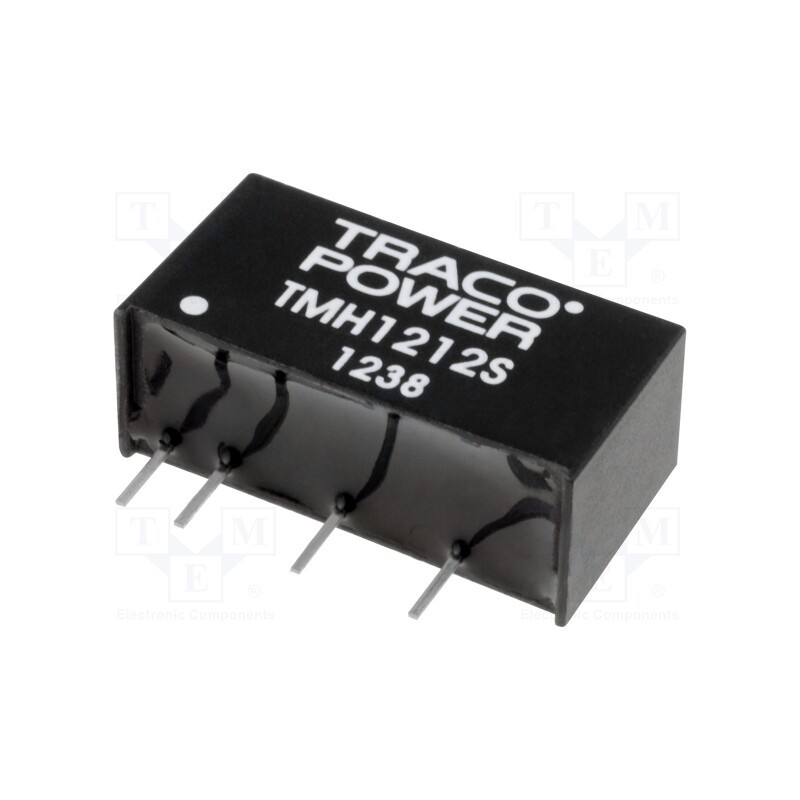 1 pcs x TRACO POWER - TMH1212S - Converter: DC/DC, 2W, Uin: 10.8÷13.2V, Uout: 12VDC, Iout: 165mA, SIP7