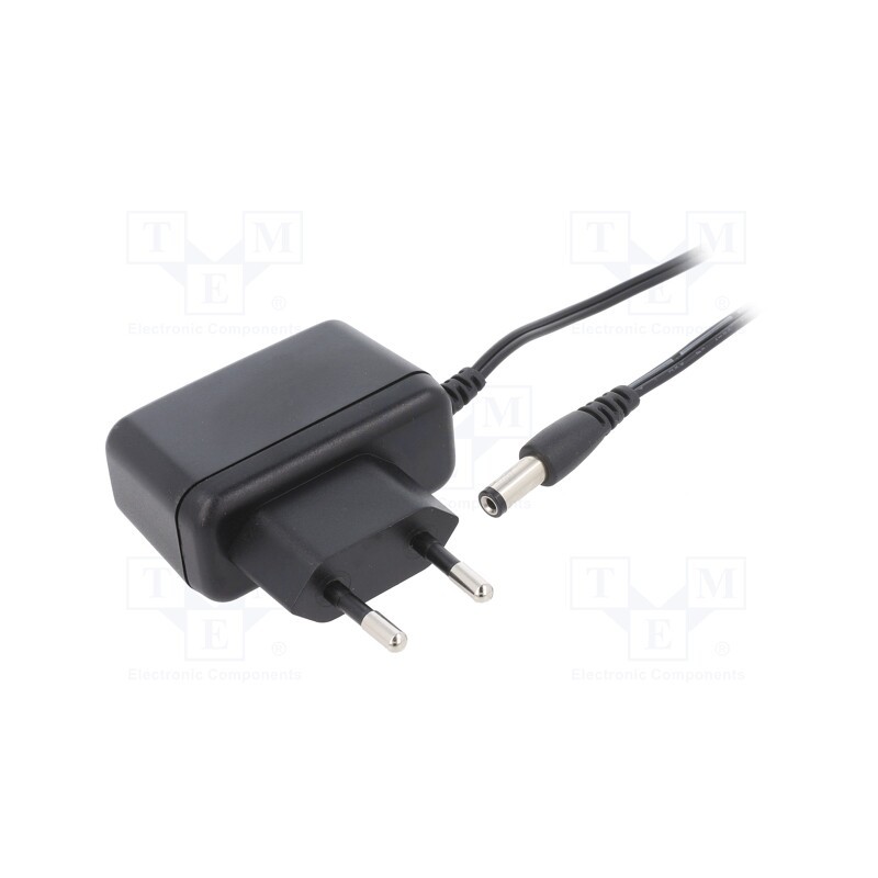 1 pcs x XP POWER - VEL05US120-EU-JA - Power supply: switched-mode, plug, 12VDC, 0.42A, 5W, Plug: EU, 79%