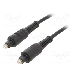 1 pcs x GEMBIRD - CC-OPT-1M - Cable, Toslink plug,both sides, 1m, black, Øcable: 5mm