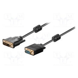 1 pcs x Goobay - 93260 - Cable, D-Sub 15pin HD plug,DVI-I (24+5) plug, 2m, black