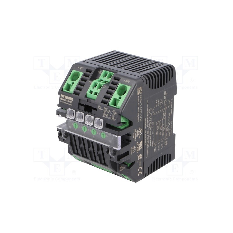 1 pcs x MURR ELEKTRONIK - 9000-41034-0100600 - Module: power module, modular,for DIN rail, 24VDC, 24VDC, 24VDC