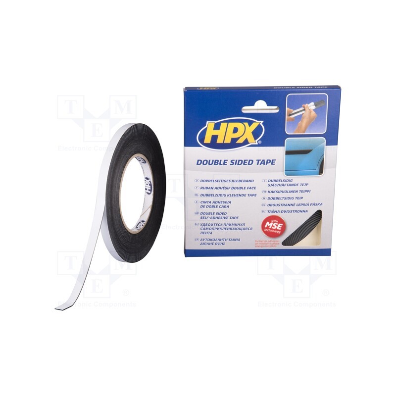 1 rol x HPX - ZC03 - Tape: fixing, W: 9mm, L: 10m, Thk: 1050um, double-sided, acrylic
