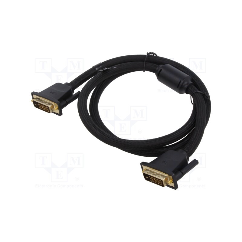 1 pcs x VENTION - EAEBH - Cable, DVI-D (24+1) plug,both sides, PVC, textile, 2m, black