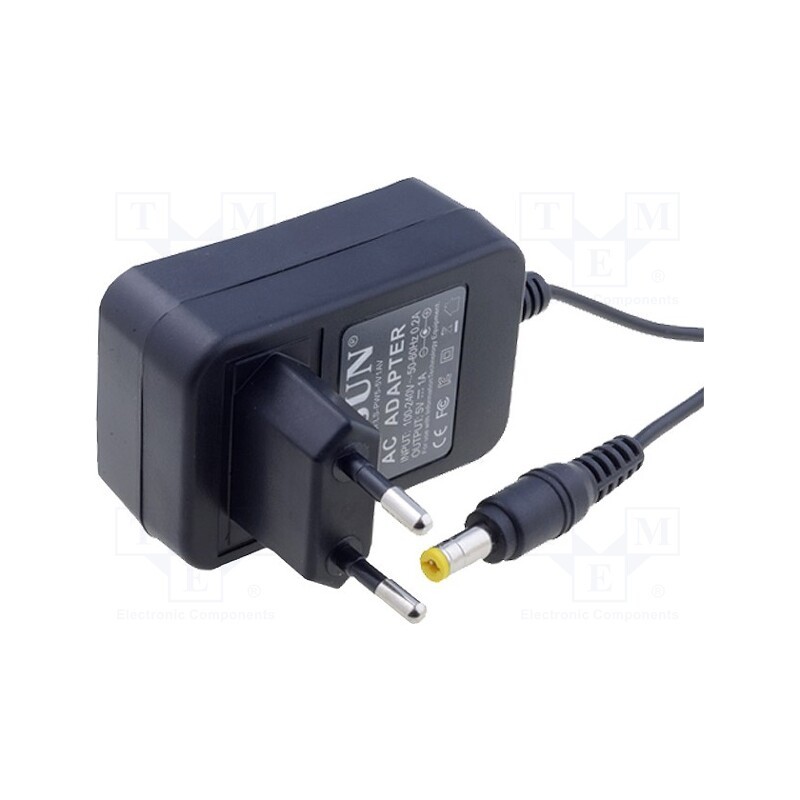 1 pcs x LVSUN - LS-PW24-9V2AV - Power supply: switched-mode, plug, 9VDC, 2A, 18W, Plug: EU, 82.7%