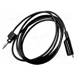 1 pcs x MUELLER ELECTRIC - BU-P1166-48-0 - Test lead, 10A, banana plug 4mm,aligator clip, Urated: 1kV, black