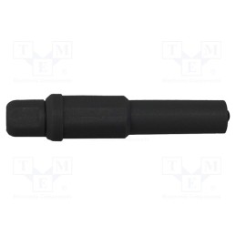 1 pcs x MUELLER ELECTRIC - BU-32603-0 - Plug, 4mm banana, 20A, 1kV, black, insulated, nickel plated, brass