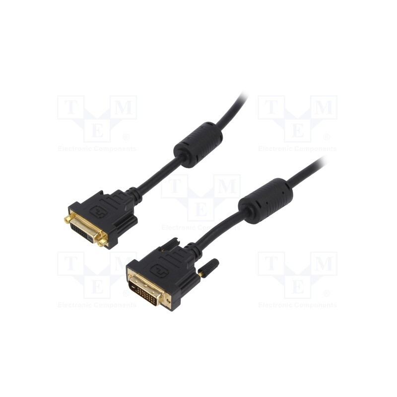 1 pcs x LOGILINK - CD0005 - Cable, dual link, DVI-D (24+1) socket,DVI-D (24+1) plug, PVC