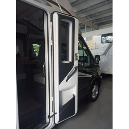 Internal handle of the entrance door of a Benimar camper