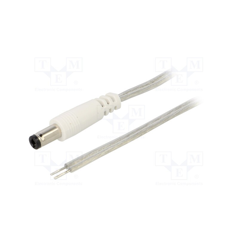 1 pcs x BQ CABLE - DC.EXT.8610.0100 - Cable, 2x0.5mm2, DC 5,5/2,5 plug,DC 5,5/2,5 socket, straight