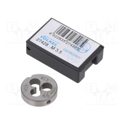 1 pcs x Vu00d6LKEL - 27428 - Threading die, high speed steel stal szybkotnąca HSS, M3,5, 0.6