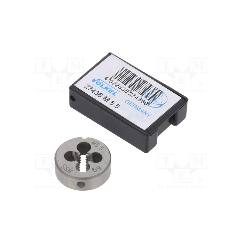 1 pcs x Vu00d6LKEL - 27436 - Threading die, high speed steel stal szybkotnąca HSS, M5,5, 0.9