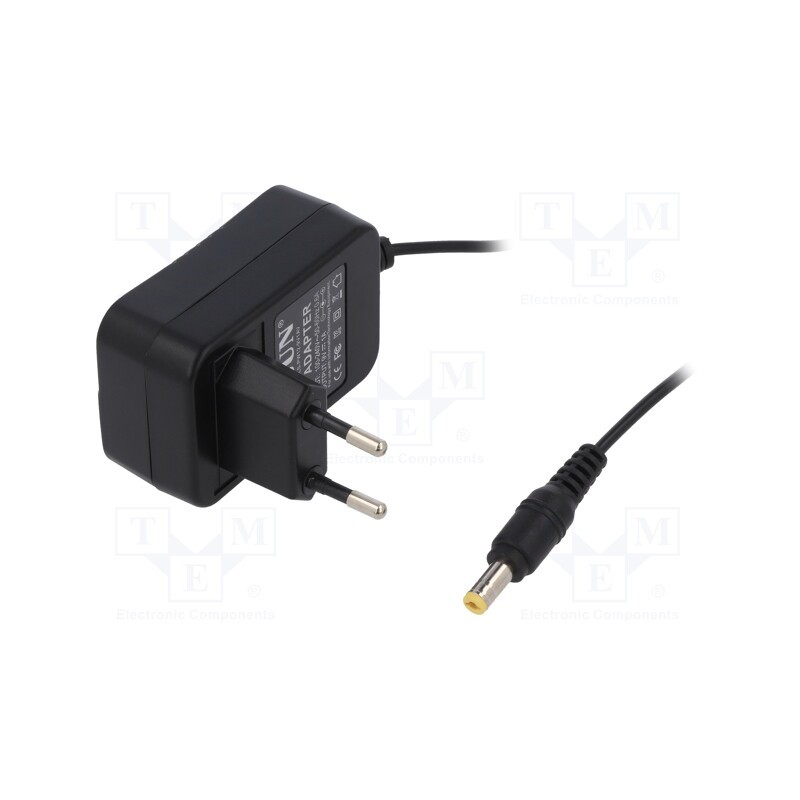 1 pcs x LVSUN - LS-PC18-9V1AV - Power supply: switched-mode, plug, 9VDC, 1A, 9W, Plug: EU, 82.7%