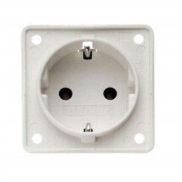 Schuko 230v integrated camper socket, white Berker