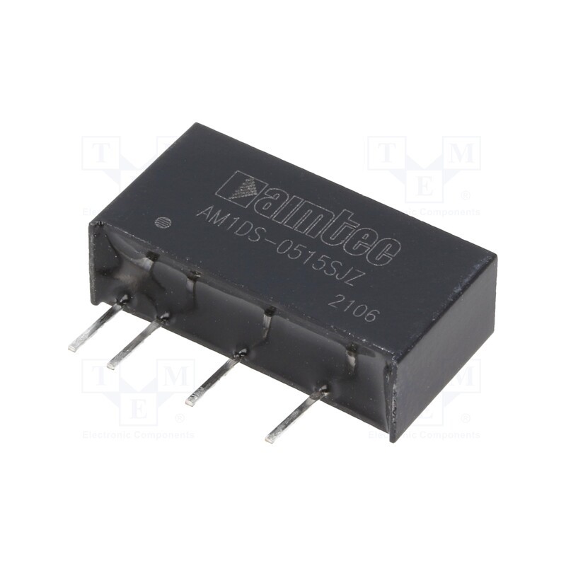 1 pcs x AIMTEC - AM1DS-0515SJZ - Converter: DC/DC, 1W, Uin: 4.5÷5.5V, Uout: 15VDC, Iout: 67mA, SIP7