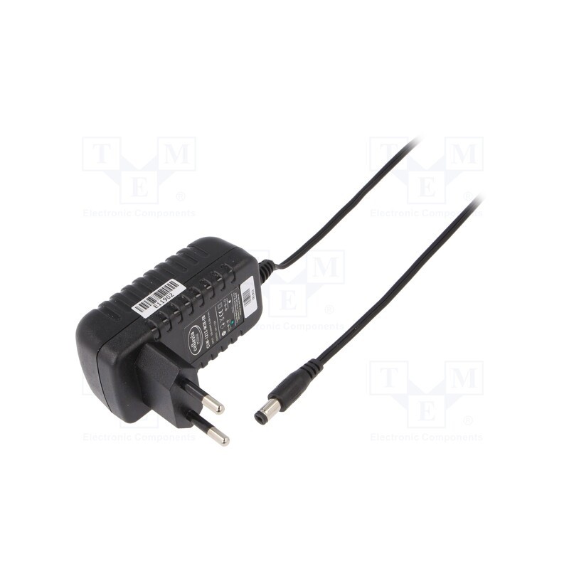 1 pcs x CELLEVIA POWER - CLW-1212-W2E-EB - Power supply: switched-mode, plug, 12VDC, 1A, 12W, Plug: EU, 83%