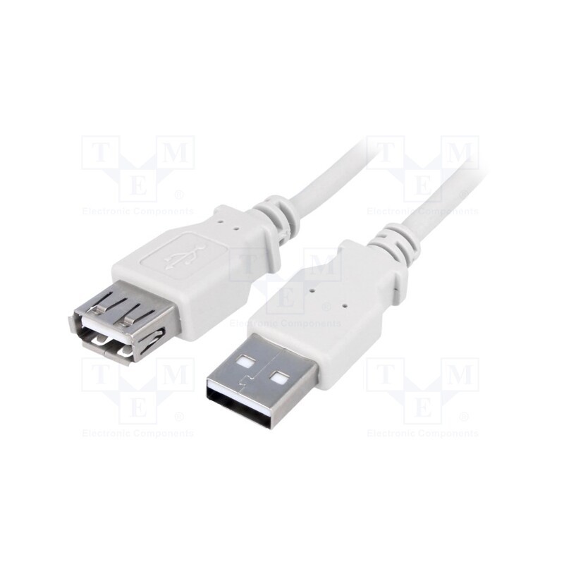 1 pcs x LOGILINK - CU0010 - Cable, USB 2.0, USB A socket,USB A plug, nickel plated, 1.8m