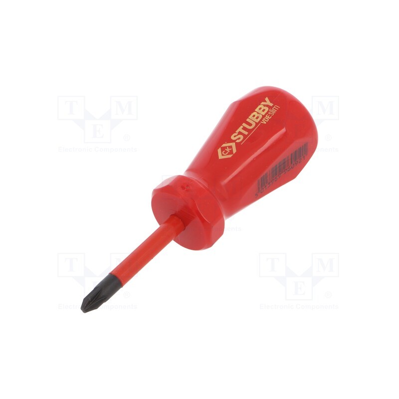 1 pcs x C.K - T48343-2 - Screwdriver, insulated,slim, Pozidriv®, PZ2, Blade length: 46mm