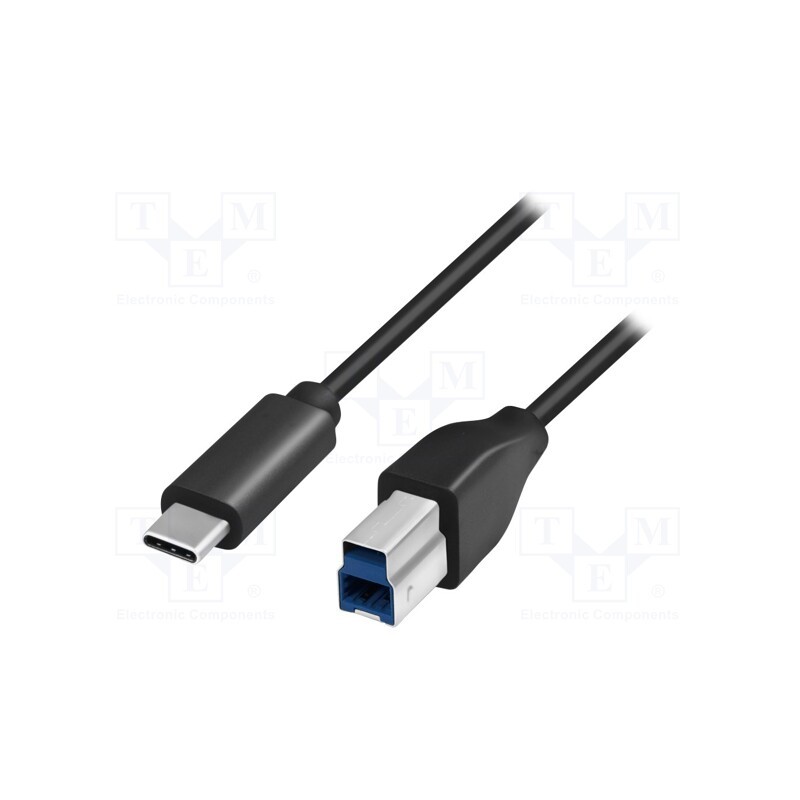 1 pcs x LOGILINK - CU0162 - Cable, USB 3.0, USB B plug,USB C plug, 1m, black