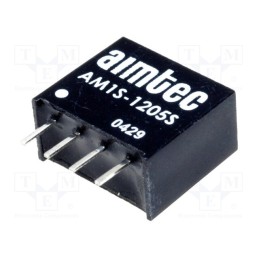 1 pcs x AIMTEC - AM1S-1205SZ - Converter: DC/DC, 1W, Uin: 10.8÷13.2V, Uout: 5VDC, Iout: 200mA, SIP4