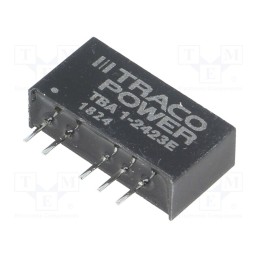 1 pcs x TRACO POWER - TBA 1-2423E - Converter: DC/DC, 1W, Uin: 21.6÷26.4V, Uout: 15VDC, Uout2: -15VDC