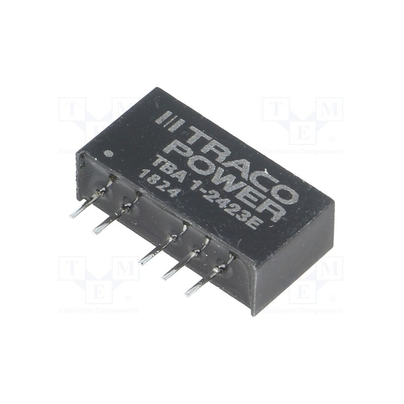 1 pcs x TRACO POWER - TBA 1-2423E - Converter: DC/DC, 1W, Uin: 21.6÷26.4V, Uout: 15VDC, Uout2: -15VDC